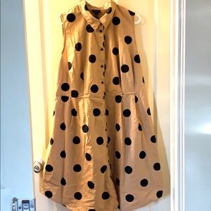 Perfect tan and black polka dot dress